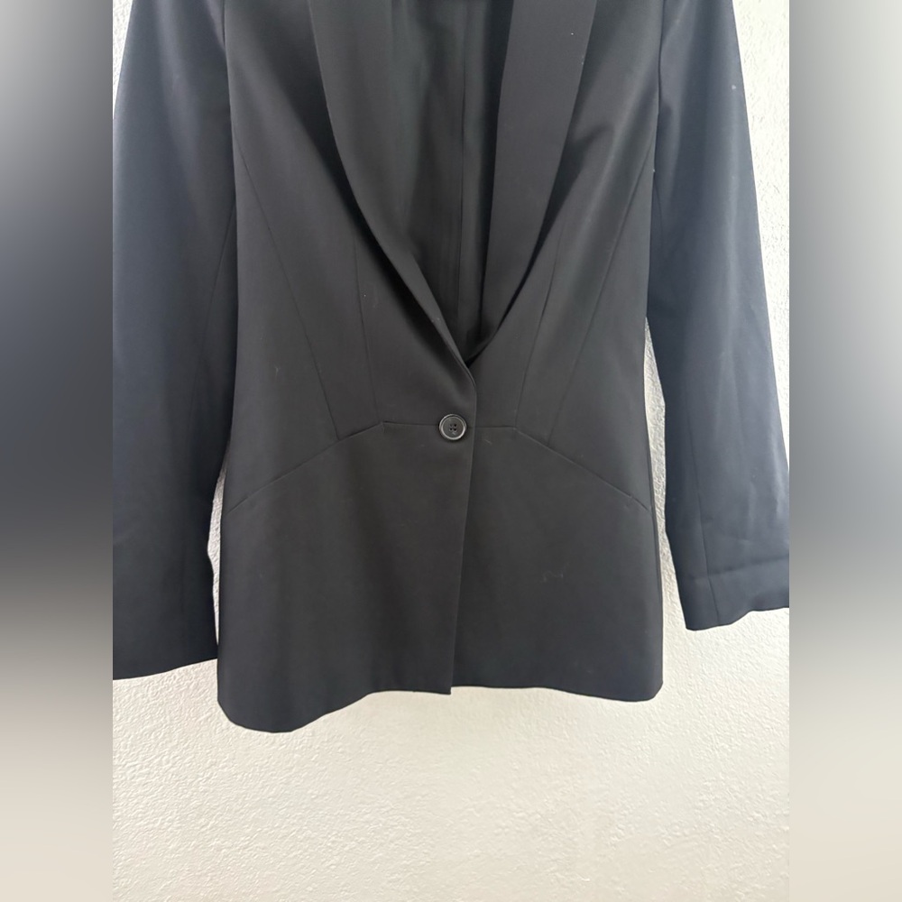 Zara Basic women's black one button blazer jacket… - image 2